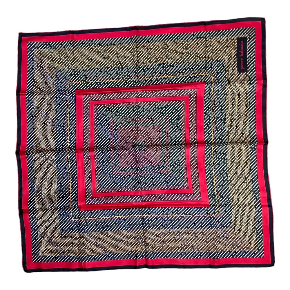Balmain hand-rolled 100% Silk scarf